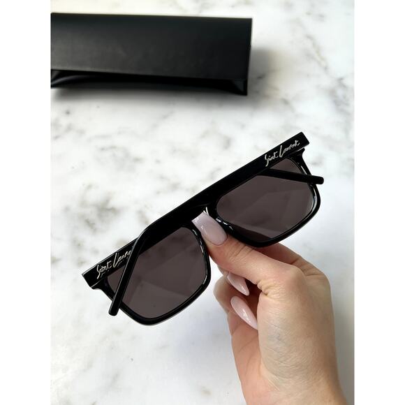 NEW Saint Laurent SL318 Script Logo Sunglasses - Picture 3 of 7